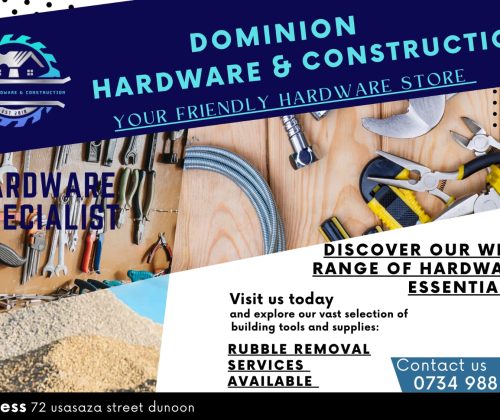 DOMINION HARDWARE & CONSTRUCTION DOMINION HARDWARE & CONSTRUCTION