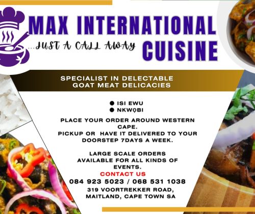 MAX INTERNATIONAL CUISINE MAX INTERNATIONAL CUISINE